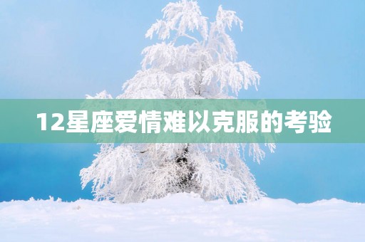 12星座爱情难以克服的考验