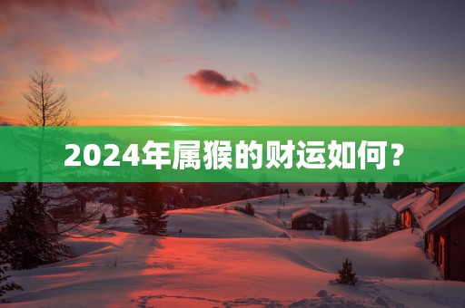 2025年属猴的财运如何？
