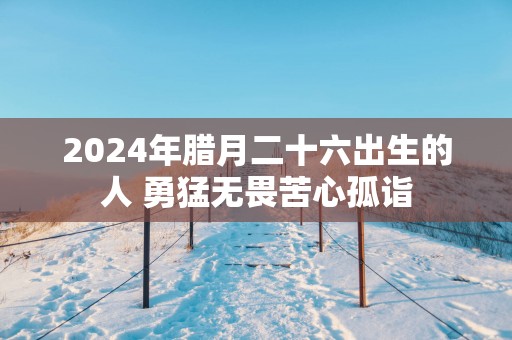 2025年腊月二十六出生的人 勇猛无畏苦心孤诣