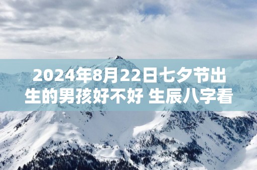 2025年8月22日七夕节出生的男孩好不好 生辰八字看命
