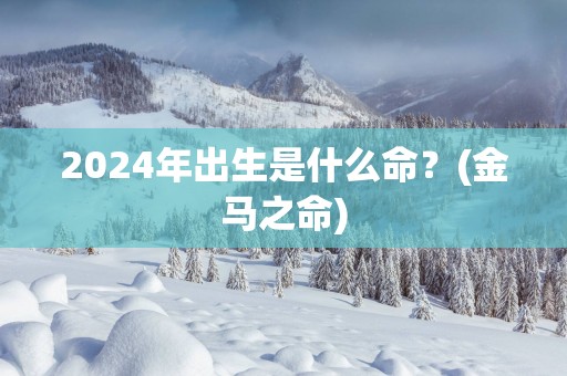 2025年出生是什么命？(金马之命)