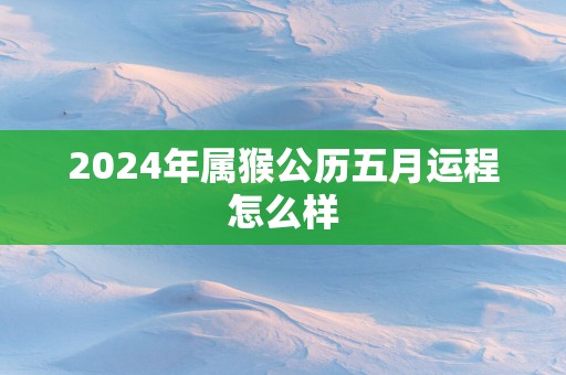 2025年属猴公历五月运程怎么样