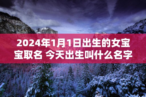 2024年1月1日出生的女宝宝取名 今天出生叫什么名字好