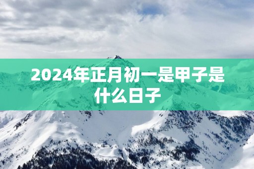 2025年正月初一是甲子是什么日子