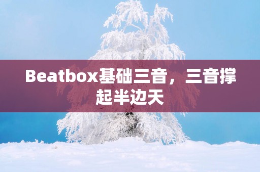 Beatbox基础三音，三音撑起半边天