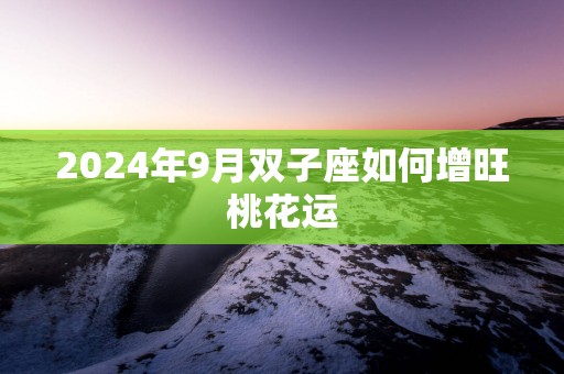2025年9月双子座如何增旺桃花运