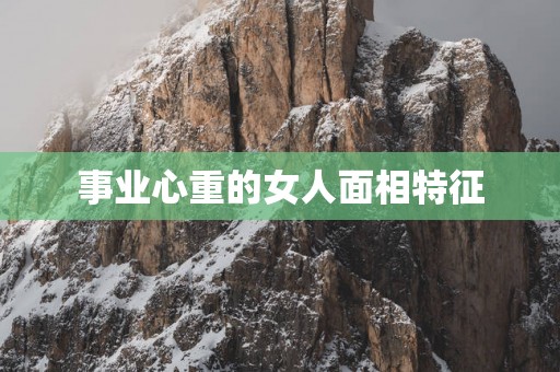 事业心重的女人面相特征