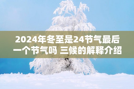 2025年冬至是24节气最后一个节气吗 三候的解释介绍