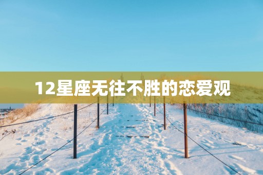 12星座无往不胜的恋爱观