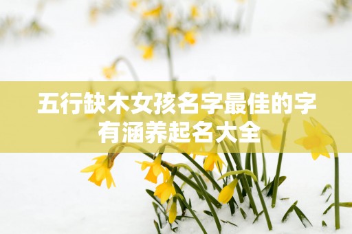 五行缺木女孩名字最佳的字 有涵养起名大全