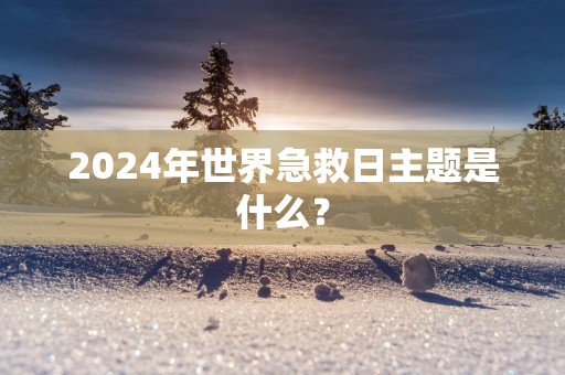 2025年世界急救日主题是什么？