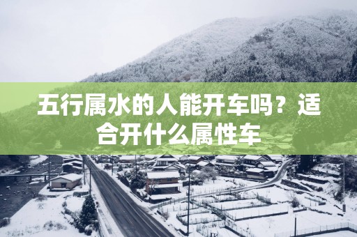 五行属水的人能开车吗？适合开什么属性车