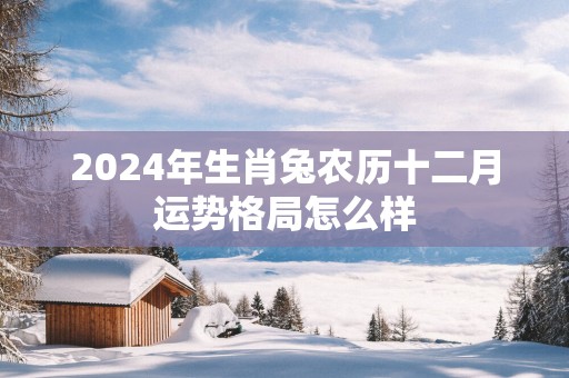 2025年生肖兔农历十二月运势格局怎么样