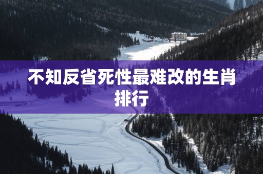 不知反省死性最难改的生肖排行