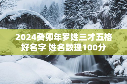 2025癸卯年罗姓三才五格好名字 姓名数理100分