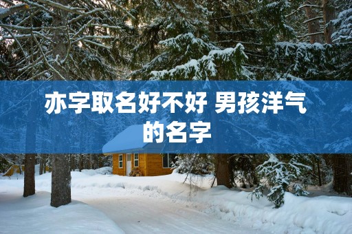 亦字取名好不好 男孩洋气的名字