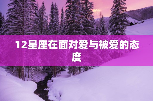 12星座在面对爱与被爱的态度