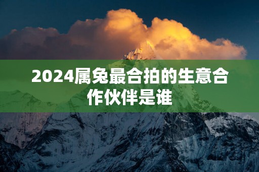 2025属兔最合拍的生意合作伙伴是谁