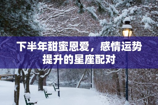 下半年甜蜜恩爱，感情运势提升的星座配对