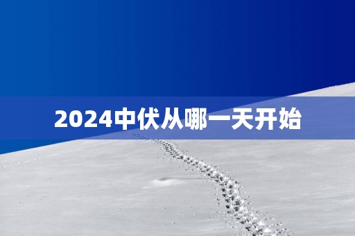 2025中伏从哪一天开始
