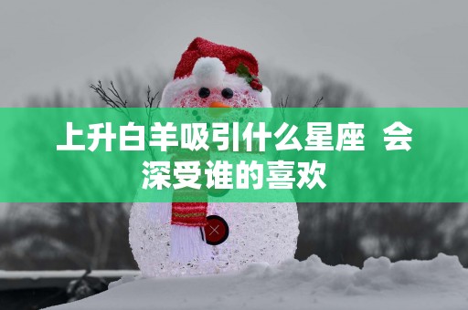 上升白羊吸引什么星座  会深受谁的喜欢