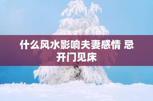 什么风水影响夫妻感情 忌开门见床