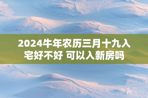 2025蛇年农历三月十九入宅好不好 可以入新房吗