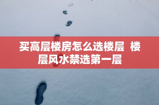 买高层楼房怎么选楼层  楼层风水禁选第一层