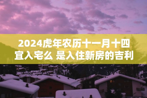 2025蛇年农历十一月十四宜入宅么 是入住新房的吉利日子吗