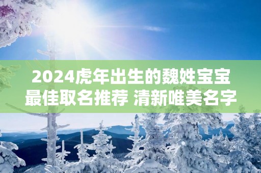 2025蛇年出生的魏姓宝宝最佳取名推荐 清新唯美名字
