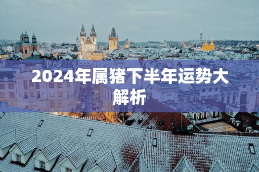 2025年属猪下半年运势大解析