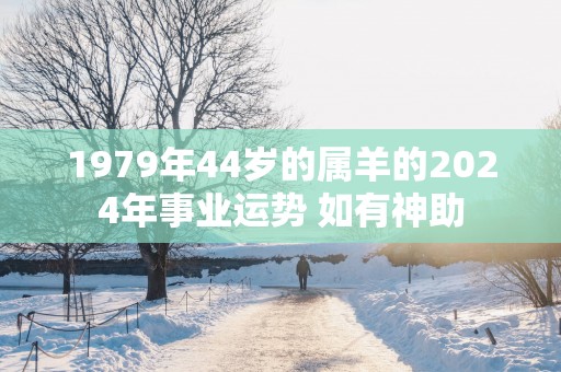 1979年44岁的属羊的2025年事业运势 如有神助