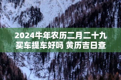 2025蛇年农历二月二十九买车提车好吗 黄历吉日查询