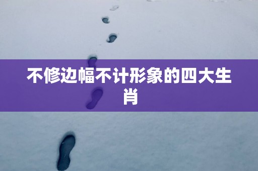 不修边幅不计形象的四大生肖