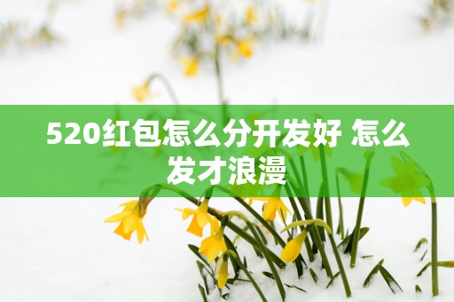 520红包怎么分开发好 怎么发才浪漫