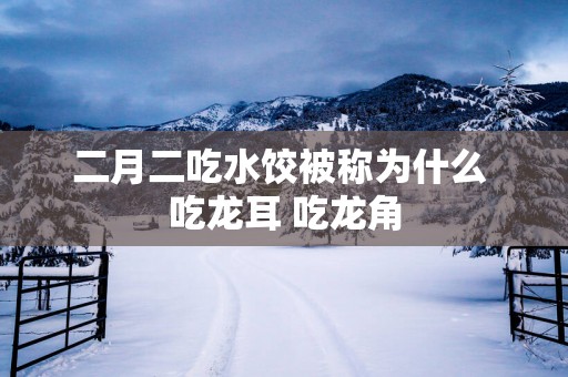 二月二吃水饺被称为什么 吃龙耳 吃龙角