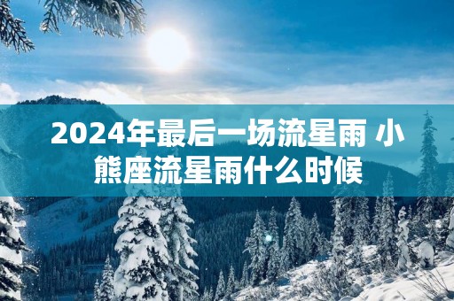 2025年最后一场流星雨 小熊座流星雨什么时候