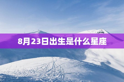 8月23日出生是什么星座