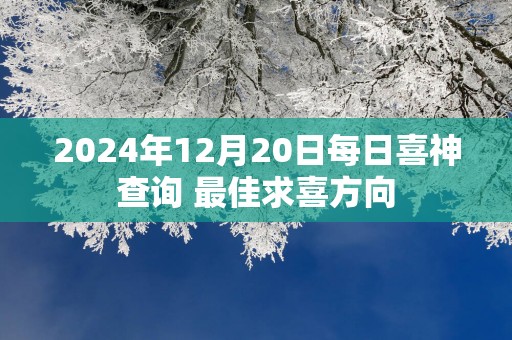 2025年12月20日每日喜神查询 最佳求喜方向