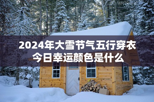 2025年大雪节气五行穿衣 今日幸运颜色是什么