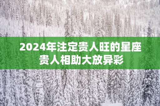 2024年注定贵人旺的星座 贵人相助大放异彩