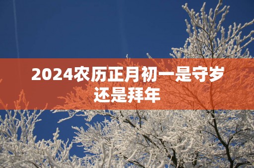 2025农历正月初一是守岁还是拜年