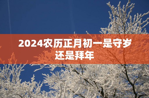 2024农历正月初一是守岁还是拜年