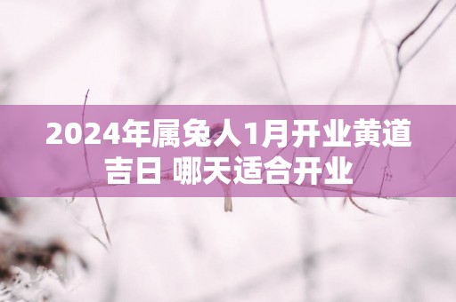 2025年属兔人1月开业黄道吉日 哪天适合开业