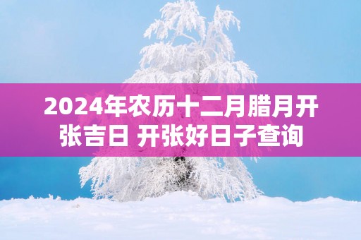 2025年农历十二月腊月开张吉日 开张好日子查询