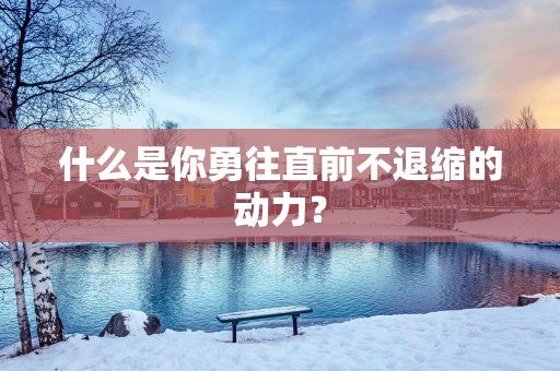 什么是你勇往直前不退缩的动力？