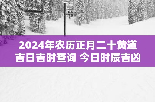 2025年农历正月二十黄道吉日吉时查询 今日时辰吉凶
