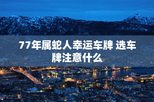 77年属蛇人幸运车牌 选车牌注意什么