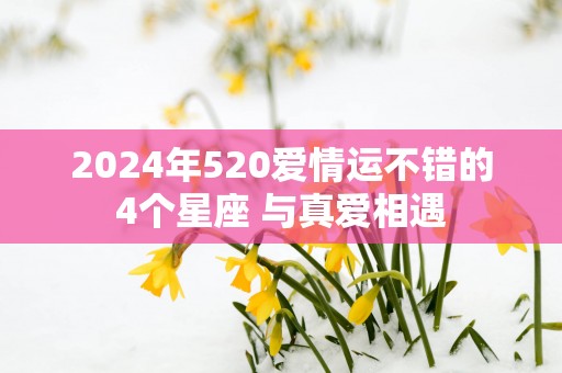 2025年520爱情运不错的4个星座 与真爱相遇