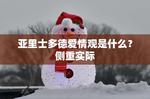 亚里士多德爱情观是什么？侧重实际